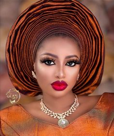 Fashion Ankara Styles, Nigerian Gele, African Hair Wrap, African Turban, Aso Oke, Wedding Makeup Looks, African Queen, Africa Fashion, African Design Dresses