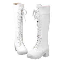 Color:White / BlackHeight:6.5 cmLength:40cm / 15.60"Fabric material:PUShoe Material:RubberSize Chart :Evael Customer Service :Evael@outlook.com Casual White Fitted Boots, White Fitted Casual Boots, White Fitted Summer Boots, Fitted White Boots For Summer, Fitted White Summer Boots, Gacha Life Shoes, White Lace Boots, Alt Shoes, Halter Dress Short