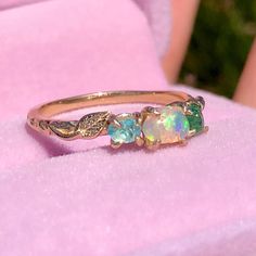 opal engagement ring Opal Wedding Ring Set, 14k Gold Opal Ring, Opal Engagement Rings, Gold Opal Ring, Ring Tree, Opal Engagement Ring, Cute Engagement Rings, Opal Wedding Rings, Raw Opal