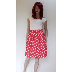 Skirt, Red, Polka Dot Skirt, Pleated Skirt, Gift for Her, Gift for Mom, Gift for Sister, Women Skirt, Women Clothing, Midi Skirt, Clothing ------------------------------------------ Red polka dot pleated skirt  is made of 100 % cotton canvas ( fabric weight 130 g) with red-white polka dot print.  The skirt is about 52 cm (20,5") long measurement without waistband ( hemline about above the  knee length, depending on your height) and 55,5 cm (22") long measurement with waistband . Waistband width Polka Dot Fitted Full Skirt, Retro Polka Dot Skirt For Summer, Polka Dot Knee-length Skirt For Summer, Relaxed Knee-length Polka Dot Skirt, Red A-line Mini Skirt Lined, Red Knee-length Mini Skirt For Summer, Polka Dot Flared Skirt For Summer, Summer Polka Dot Flared Skirt, Flared Polka Dot Skirt For Summer