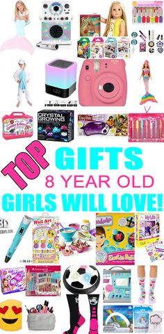 Top Gifts For 8 Year Old Girls! Best gift suggestions & presents for girls eighth birthday or Christmas. Find the best ideas for a girls 8th bday or Christmas. Shop the best girls gift ideas now for tween & teens. Girls 9th Birthday, Tenth Birthday, Best Gifts For Girls, Gift Ideas For Kids, Best Toys, Birthday Gifts For Kids