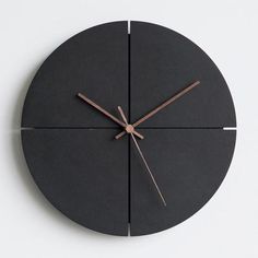 INSPIRA LIFESTYLES - Olsen Wall Clock - BAMBOO WALL CLOCK Black Clock, Minimalist Clocks, Minimalist Wall Clocks, Living Room Clocks, Wall Watch, Black Wall Clock, Wall Clock Design, Modern Clock, Wood Clocks