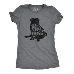 PRICES MAY VARY. WOMENS FIT: This listing is for an adult women's slim-fit t-shirt (also known as junior fit). These cute fitted tees run small so double check the size chart and order a size up if you're between sizes. DO IT FOR MOM: Don't forget about her this Mother's Day. Show your Mama that you're thinking of her with a funny hilarious shirt she can brag about to all the other parents. Make your mom proud with this cool tee! QUALITY GRAPHICS AND VIBRANT COLOR - Express yourself with fashion Funny Dog Owner Quotes, Cat Mom Funny, Pug Shirt, Presents For Mum, Pug Mom, Mom Tshirt, Pet Shirts, Quote Shirt, Pugs Funny