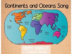 Oceans Song, The Continents, 13 Colonies, The World Map