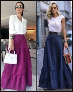 Long Denim Skirt Outfits, Skirt Outfits For Women, Long Skirt Winter, Workwear Outfits, Fashion Dresses For Women, Long Skirt Outfits, Denim Skirt Outfits, Winter Skirt Outfit, Long Denim Skirt