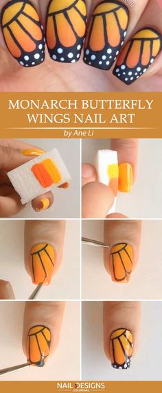 Beautiful Butterfly Nails Tutorials To Create A Masterpiece #nails Nail Art Papillon, Nail Art Blanc, Nail Art Mariage, Butterfly Nail Designs, Butterfly Nails, Butterfly Nail Art, White Nail Art, White Nail Designs, Nail Art Wedding