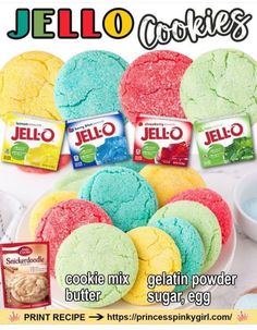 the advertisement for jello cookies is shown