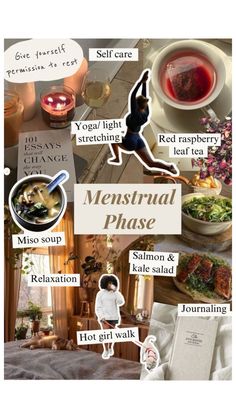 Phases Of Period, Eating According To Menstrual Cycle, Luteal Phase Self Care, Cycle Syncing Aesthetic, Menstrual Cycle Phases Food, Menstrual Cycle Aesthetic, Vision Board Collage Wallpaper, Cycle Health, Period Aesthetic