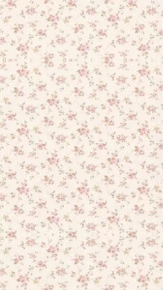 a white wallpaper with pink flowers on it