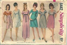 an old sewing pattern for women's dresses