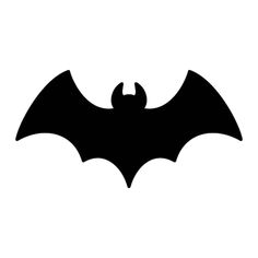 a black and white silhouette of a bat