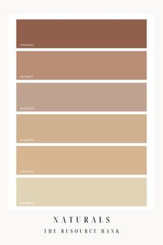 the color scheme for neutrals and browns