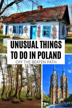 unusual things to do in poland on the beaten path with text overlay that reads unusual things to do in poland off the beaten path