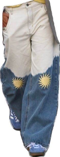 Wide Leg Summer Festival Jeans, Wide Leg Jeans For Summer Festivals, Summer Festival Wide Leg Jeans, Summer Streetwear Washed Flare Jeans, Bohemian Wide Leg Summer Jeans, Denim Pants For Summer Festivals, Summer Embroidered Wide Leg Jeans, Relaxed Fit Jeans For Summer Festival, Bohemian Straight Leg Summer Jeans