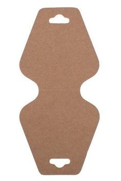 a brown paper tag on a white background