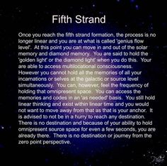 a poem written in front of a dark background with stars and the words, fifth strand