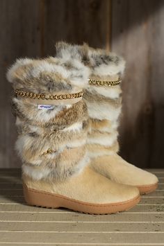 Women's Pajar Maya Cow Hair and Rabbit Fur Boot by Overland Sheepskin Co. (style 55422) Cow Hide Boots, Cowhide Shoes, Boots For Women Fashion, Cute Winter Boots, Mukluk Boots, Cow Hide Shoes, Stylish Winter Boots, Ugg Booties, Boot Bling