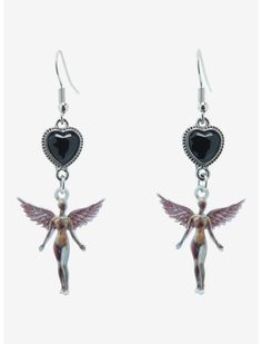 Fairy Dark Aesthetic, In Utero Angel, Nirvana In Utero, In Utero, Angel Earrings, Dope Jewelry, Funky Jewelry, The Angel, Jewelry Inspo