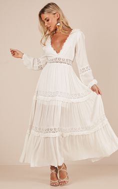 Ariel maxi dress in white  | Showpo Maternity Maxi Dress Outfit, Trendy Dresses Summer, Mode Hippie, Maternity Maxi Dress, Maxi Dress Outfit, Maternity Maxi, Maxi Dress Wedding, Maxi Dress Online, Pregnancy Maxi Dress