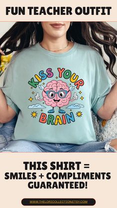 Celebrate 100 days of learning with this colorful and creative kiss your brain shirt! A must-have for teachers and kids, this shirt makes for the perfect 100 days of school shirt teacher outfit or gift idea. It’s fun, unique, and brings energy to any classroom celebration. Looking for 100 days of school shirt ideas for girls? This adorable design checks all the boxes. Order yours now and celebrate this exciting milestone in style!