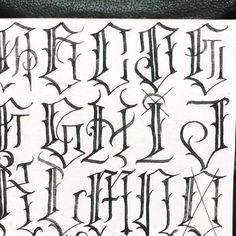 an old english type of calligraphy