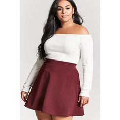 Curvy Skirt, Burgundy Skirt, Cute Skirt Outfits, African Print Dress Designs, Cute Comfy Outfits