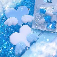 Webcore Aesthetic Blue, Tenshi Kaiwai Wallpaper, Blue Objects Aesthetic, Light Cyan Aesthetic, Luvvsoft Blue, Tenshi Kaiwai Aesthetic, Blue Accessories Aesthetic, Blue Kawaii Aesthetic, Kawaii Blue Aesthetic