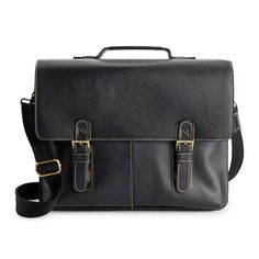 Carry your essentials in style with this AmeriLeather Classical Leather Organizer briefcase bag. How do you accessorize? Check out our ACCESSORIES GUIDE for essential tips to elevate your style with must-have accessories.DETAILS 15"L x 11.5"H x 5"W Handle: 1'' drop Strap length: up to 51" long Removable/adjustable shoulder strap Snap closure Interior: 1 zip pocket, 2 slip pockets, pen holder and 3 card slots Exterior: 1 zip pocket and 1 slip pocket Water repellentCONSTRUCTION & CARE Exterior: le Business Faux Leather Satchel Bag, Classic Everyday Faux Leather Satchel, Classic Rectangular Laptop Bag With Adjustable Strap, Classic Faux Leather Satchel Bag, Black Satchel With Luggage Sleeve For Office, Business Bag With Adjustable Strap And Rectangular Case, Leather Rectangular Case Bag With Adjustable Strap, Classic Faux Leather Satchel, Classic Faux Leather Business Shoulder Bag