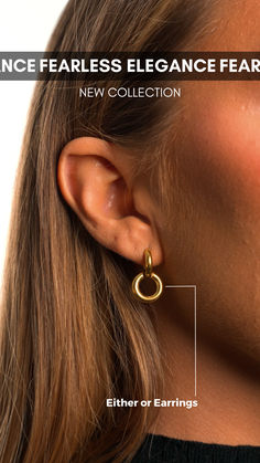 For when you can’t decide between drop-down earrings or hoops. Treat yourself to the perfect pair of luxury gold clasp hoops. The perfect way to stand out from the crowd. #luxuryjewelry #goldearrings Stand Out From The Crowd, Treat Yourself, Luxury Jewelry, Statement Earrings, Perfect Pair