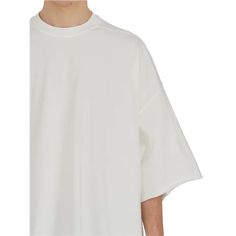 Rick Owens Mainline Jumbo Tommy Shirt Designer's ID: RU01D3283-BA Rick Owens Mainline Tommy Oversized t-shirt, coming of the SS24 LUXOR Collection, featuring a jumbo oversized fit, a rounded neck, in a smooth white cotton material. Color: White Composition: 100% Cotton Made in ITALY Modern Tops With Relaxed Fit And Drop Shoulder, Modern Relaxed Fit Top With Drop Shoulder, Modern Cotton Drop Shoulder Tops, Modern Cotton Top With Drop Shoulder, Oversized Cotton Top With Straight Hem, Modern Oversized Short Sleeve Tops, White Tops With Relaxed Fit And Straight Hem, White Cotton Tops With Straight Hem, White Cotton Top With Straight Hem