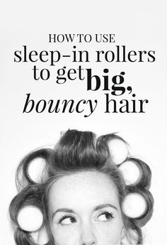 How To Sleep In Velcro Rollers, Big Curlers Before And After, Curlers How To Use, Hair Rollers Before And After, How To Use Rollers In Hair, How To Use Hair Rollers, How To Use Curlers, Velcro Curlers, Big Bouncy Hair