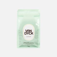 a bag of van dykk coffee on a white background