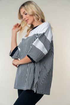 Round Neck Top, White Birch, Baywatch, Round Neck Tops, Knee Length Dresses, Basic Style, Stripes Design, Round Neckline, Jeans Pants