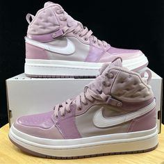 Nike Air Jordan 1 Acclimate Plum Fog Dc7723-500 Womens Size 10.5/ Mens 9 >Brand New Never Worn And In Amazing Condition, Comes With Box! (Missing Lid) No Rips/Tears/Stains Anywhere On The Shoes. If You Have Any Questions Please Message Me And I’ll Get Back To You As Quickly As Possible. >If You Like This Pair Of Shoes You May Like Some Of My Other Pairs As Well, I Have Over 1,000 Pairs To Choose From I Give Discounts On All Bundles Pink Waterproof Low-top Sneakers, Waterproof High-top Synthetic Sneakers, Leather Jordan Shoes With Air Max Cushioning, Jordan Mid-top Shoes With Air Cushioning, Mid-top Synthetic Jordan Shoes With Air Cushioning, High-top Jordan Shoes With Boost Midsole For Outdoor, Outdoor High-top Jordan Shoes With Boost Midsole, Leather High-top Sneakers With Air Cushioning, High-top Synthetic Jordan Shoes With Air Cushioning