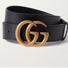 Perfect Condition/Brand New Women’s Leather Gucci Belt Matte Gold Buckle Black Leather Calf Size 85 Equivalent To Usa 8-10 Vintage Gucci Belt, Gucci Gg Belt, Gucci Belt Sizes, Gucci Marmont Belt, Belt Gucci, Gucci Leather Belt, Gg Belt, Popsicle Recipes, Wide Leather Belt