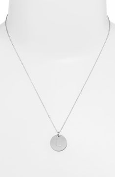 From humble beginnings to a fully staffed warehouse in Bend, Oregon, Nashelle remains true to its original purpose-handmade jewelry crafted with love and intention. A hand-stamped initial is centered on a gorgeous sterling silver disc attached to a chain-link necklace. Style Name:Nashelle Sterling Silver Initial Disc Necklace. Style Number: 813134. Engraved Stainless Steel Jewelry With Initial Pendant, Minimalist Tan Jewelry For Everyday, Everyday Minimalist Tan Jewelry, Silver Monogram Jewelry For Everyday, Everyday Silver Monogram Jewelry, Adjustable Hand Stamped Initial Pendant Jewelry, Everyday Personalized Tan Jewelry, Silver Jewelry With Initials For Everyday, Silver Everyday Jewelry With Initials