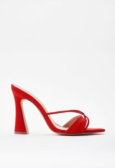 ShoeDazzle Salsa Red female Fashion >> Shoes >> Sandals >> Mule Faux Suede regular Amelie Heeled Sandal Red Salsa, Mule Heel, Fashion Shoes Sandals, Heeled Sandal, Red Heels, Shoe Dazzle, Female Fashion, Amelie, You Bag