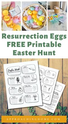 an easter egg hunt with free printables for the kids to make it look like they