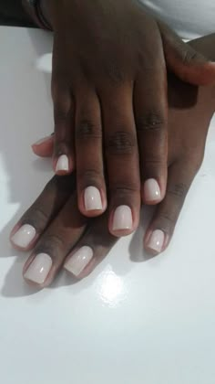 Dark Skin Nail Polish, Natural Nails Manicure, Natural Gel Nails, Milky Nails, Short Gel Nails, Ombre Acrylic Nails, Minimal Nails