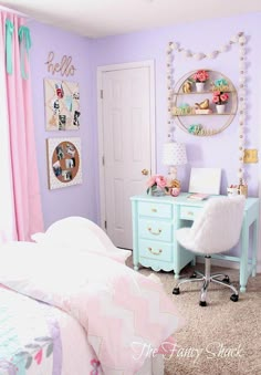 Teen Girl Bedroom Designs, Deco Pastel, Pastel Bedroom, Purple Bedrooms, Diy Room Decor For Teens, Purple Bedroom, Purple Rooms, Teen Girl Bedroom