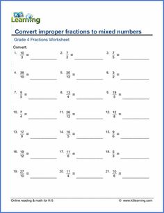 worksheet for adding fraction to mixed numbers