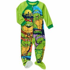 Nickelodeon Teenage Mutant Ninja Turtles Footed Sleeper Blanket Pajama   Boy Size 5T 100% Polyester Fitted Green Sleepwear For Sleepover, Christmas Pajamas For Kids, Pajamas For Teens, High Neck Swim Top, Pajama Fashion, Cotton Bralette, Flannel Pajama Sets, Boys Plaid, Cotton Pajama Sets