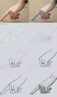 how to draw hands and fingers with pencils