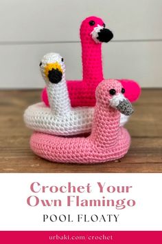 Dive into summer fun with this adorable crochet flamingo pool floaty! This easy-to-follow amigurumi pattern is perfect for crochet enthusiasts looking for a fun project. Learn how to craft this vibrant flamingo to add a whimsical touch to your home or poolside decor. With simple instructions and a bit of creativity, you can bring this delightful floaty to life. Perfect for gifting or adding to your collection, this crochet pattern guarantees hours of enjoyment. Amigurumi Flamingo, Minecraft Crochet, Crochet Flamingo, Flamingo Pool, Free Pattern Crochet, Crochet Bunny Pattern, Crochet Decrease, Crochet Animals Free Patterns, Flamingo Pattern