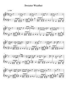 the sheet music for sweeter weather