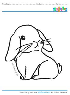 a drawing of a rabbit sitting on the ground