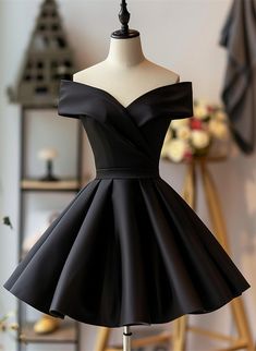 Elegant Dresses Black Short, Black Dress Design Ideas, Black A-line Mini Dress For Wedding, Black V-neck Mini Dress For Wedding, Black Mini Dress For Wedding And Prom Season, Fitted Black Mini Dress For Wedding, Fitted Black Mini Dress For Prom Season, Black Mini Dress For Prom, Short Black Dress Formal