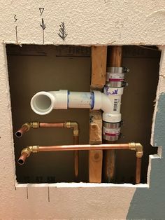 pipes and fittings are installed in the wall to prevent water from entering into the basement