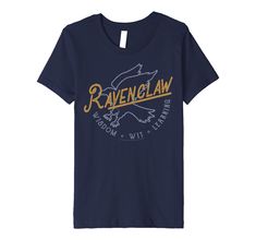 the raven claw t - shirt in navy with gold lettering and an eagle on it