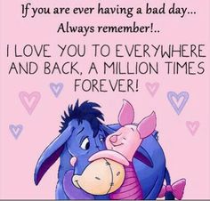 a cartoon character hugging a pig on top of a pink background with the words, if you